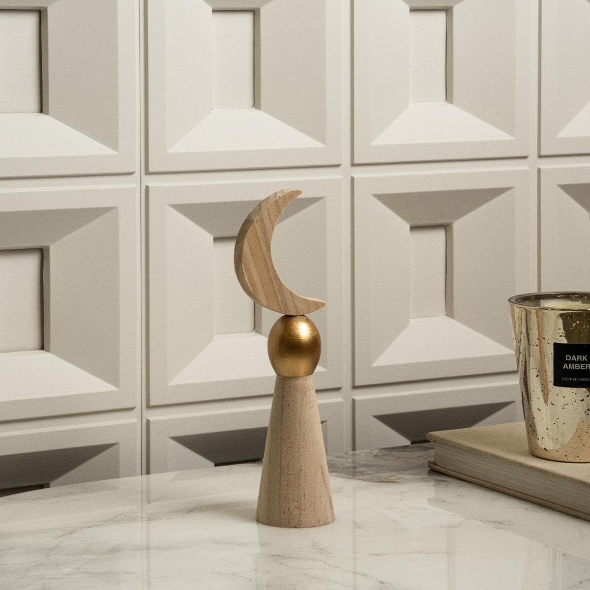 Gomar Wood Ornament Gold