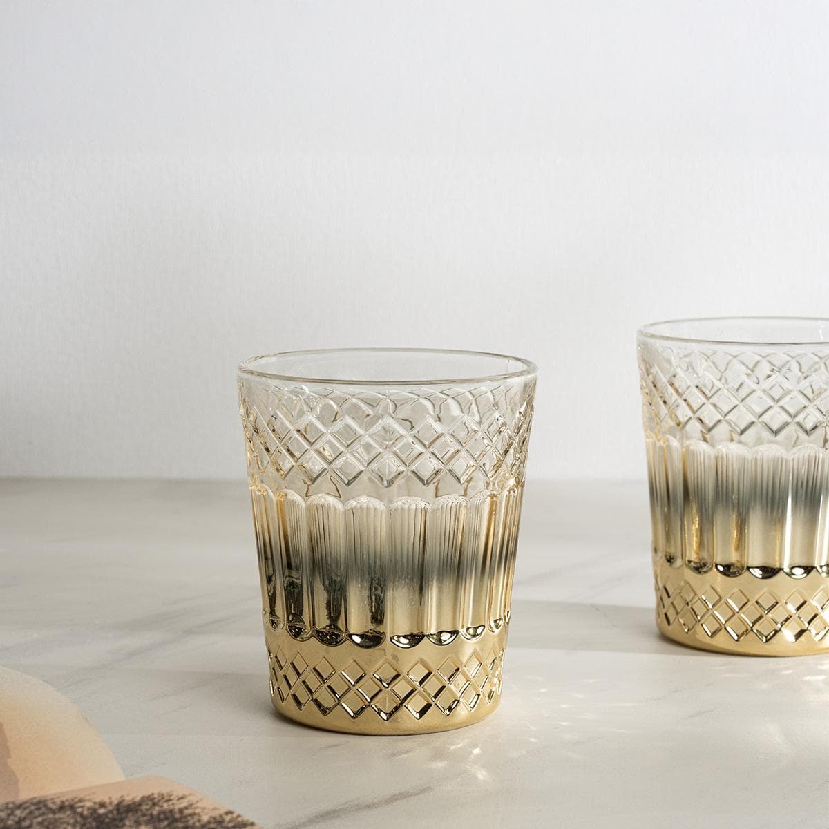 Lian Short Tumbler Set 6Pcs Gold 8.5X10 cm