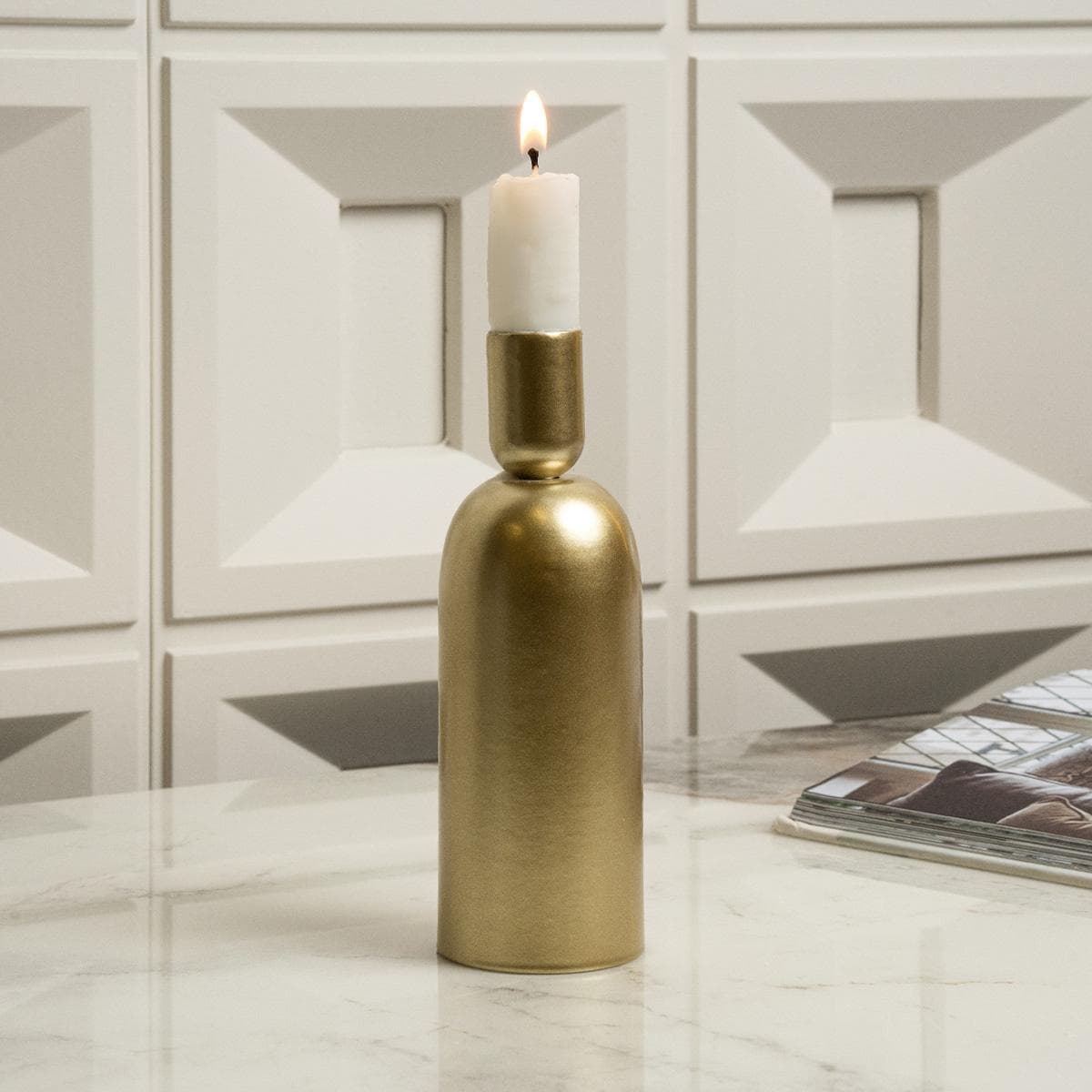 Genie Candle Holder Gold 5X5X16 cm