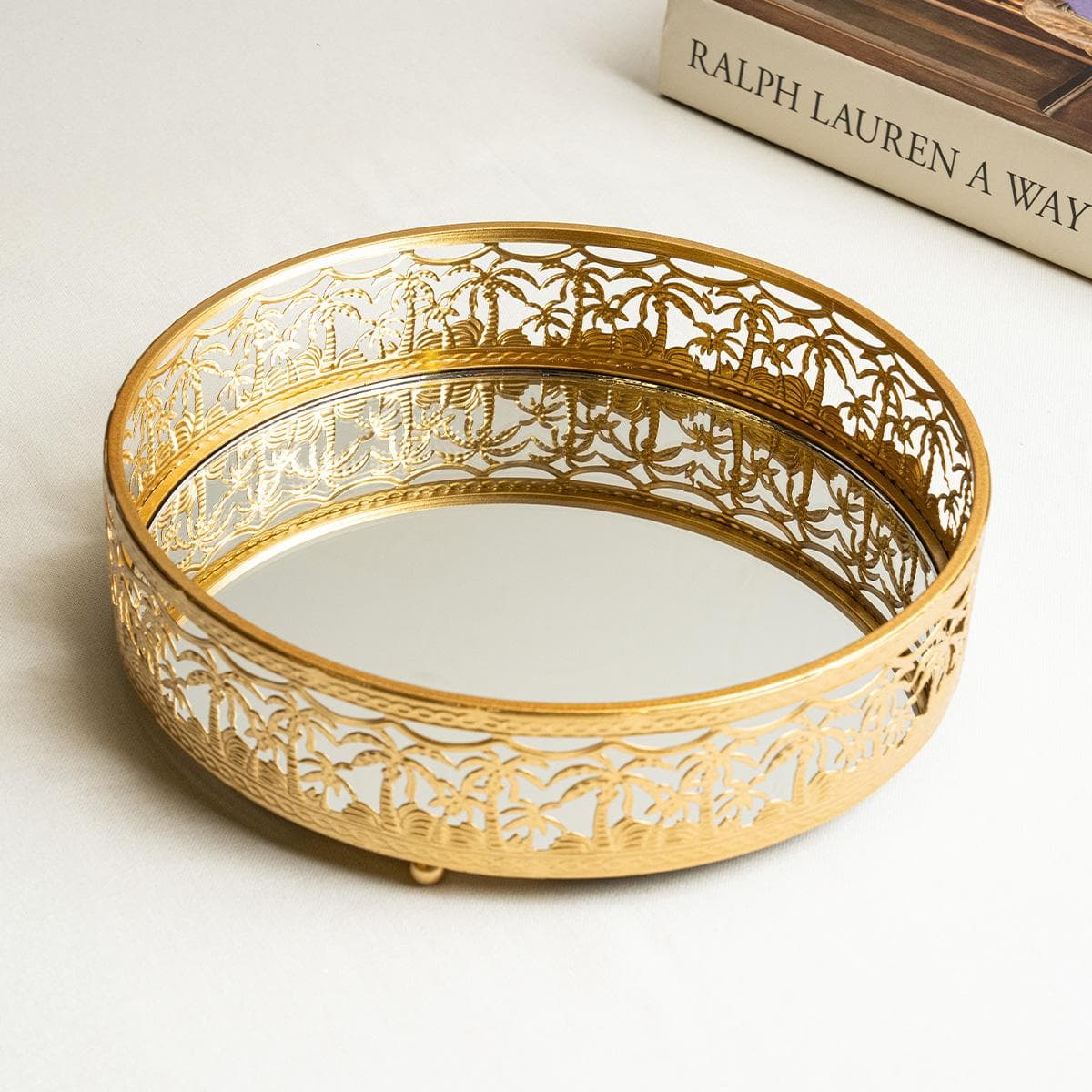 Alina Tray Gold 23X23X6 cm