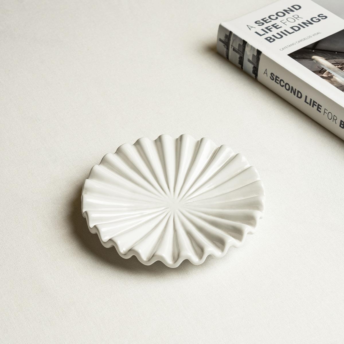 Zian Deco Plate White 14.5X14.5X2.5 cm