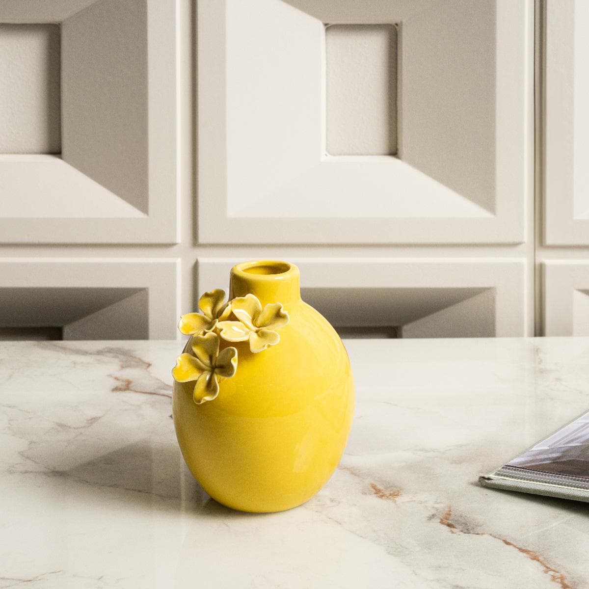 Fiona Vase Yellow 7X7X10.5 cm