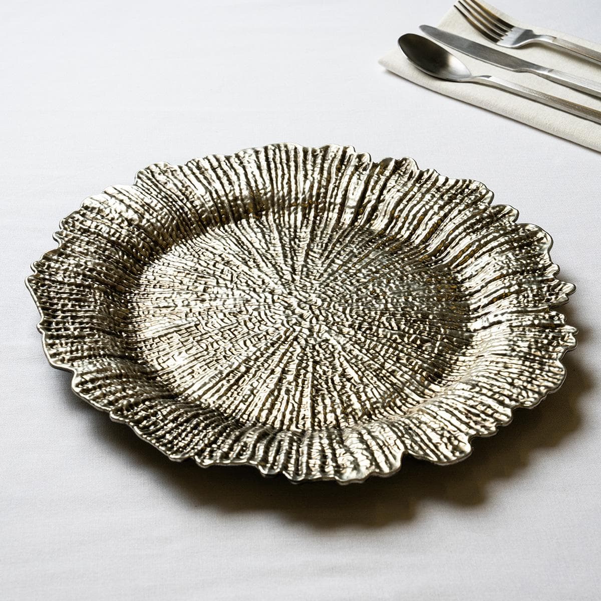 طبق توزيع كبير فلاكي برونزي 33 سم