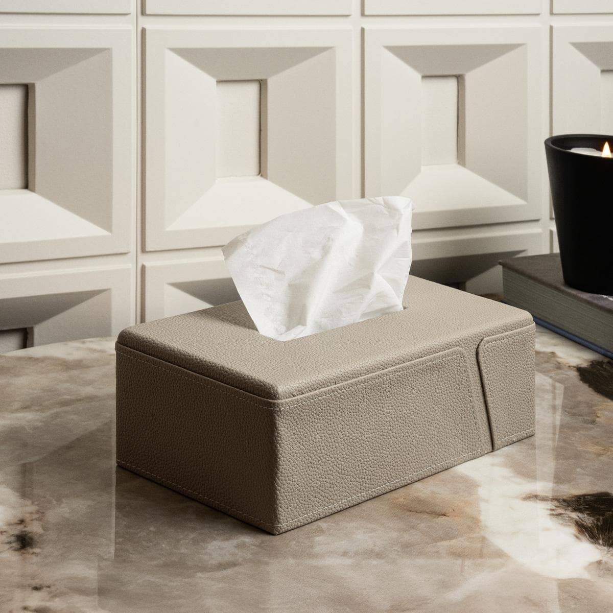 Tissue Box Grey 25.5X14 cm