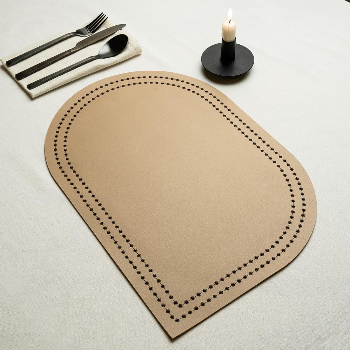 Moe PVC Placemats Set 6Pcs Beige 33X48 cm