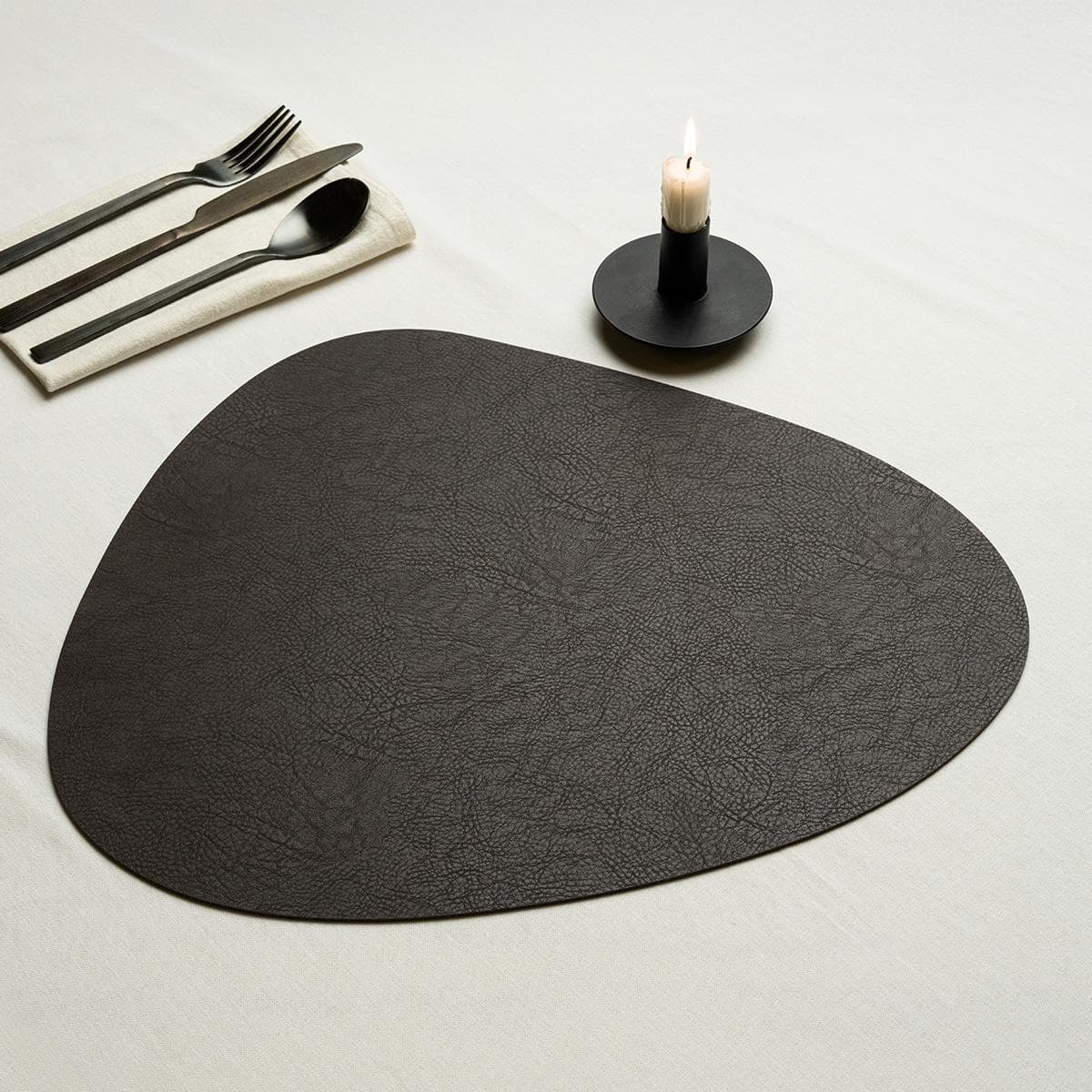 Bud PVC Placemats Set 6Pcs Black 37X44 cm