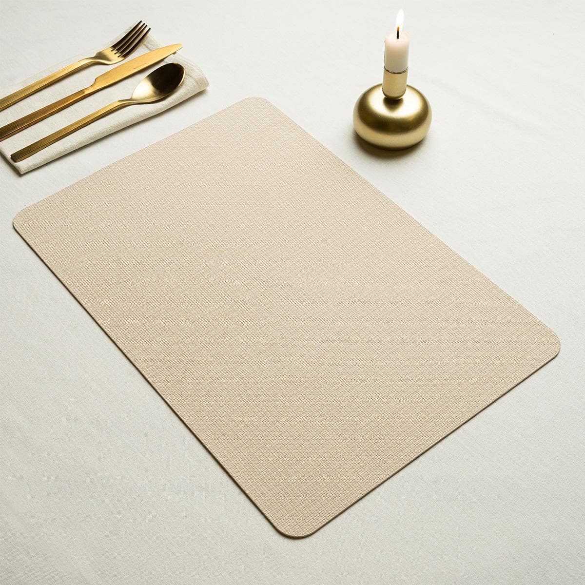 Andy PVC Placemats Set 6Pcs Cream 30X44.5 cm