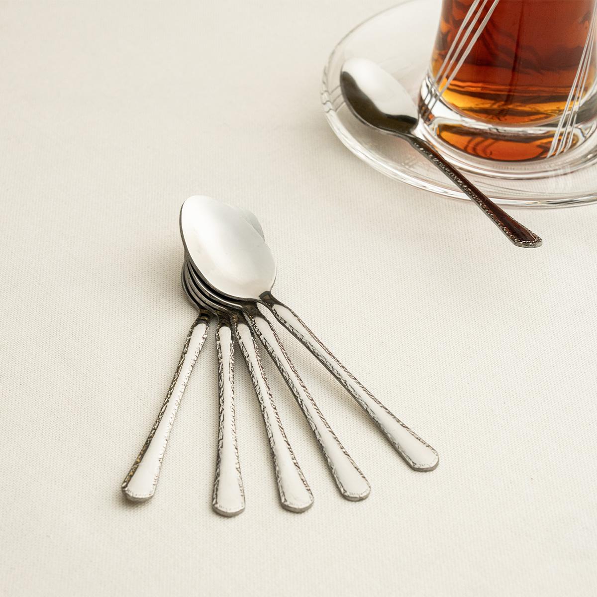 Law Teaspoon Set 6Pcs Silver