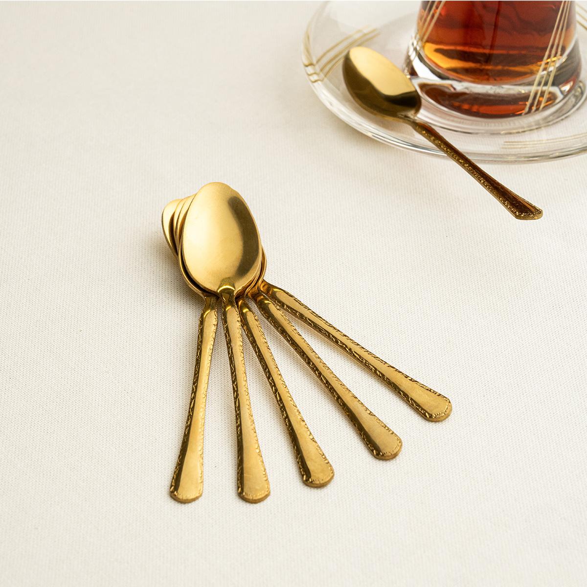 Law Teaspoon Set 6Pcs Gold