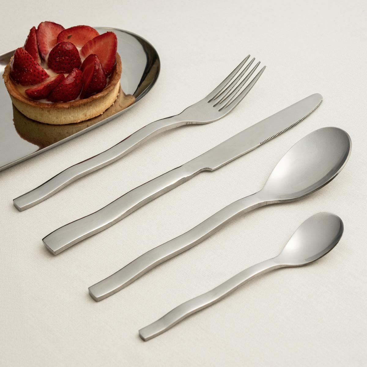 Dune Cutlery Set 24Pcs Silver