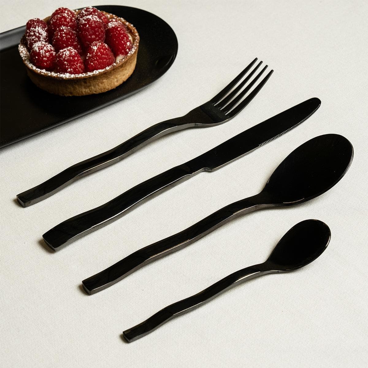Dune Cutlery Set 24Pcs Black