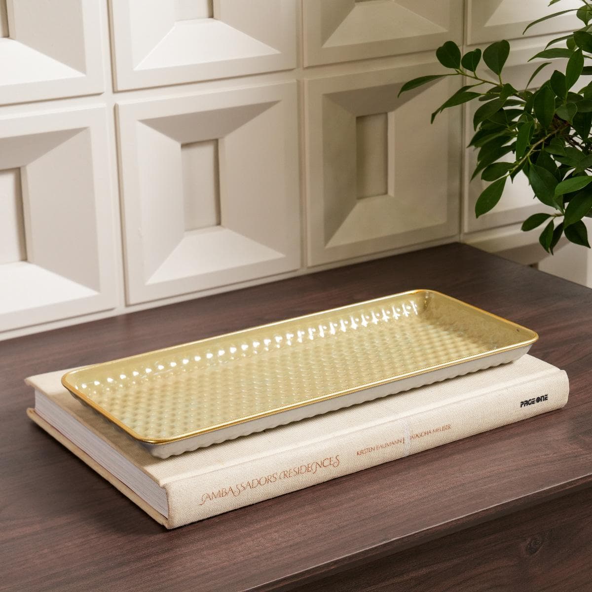 Jovie Deco Plate Brown 15X50 cm