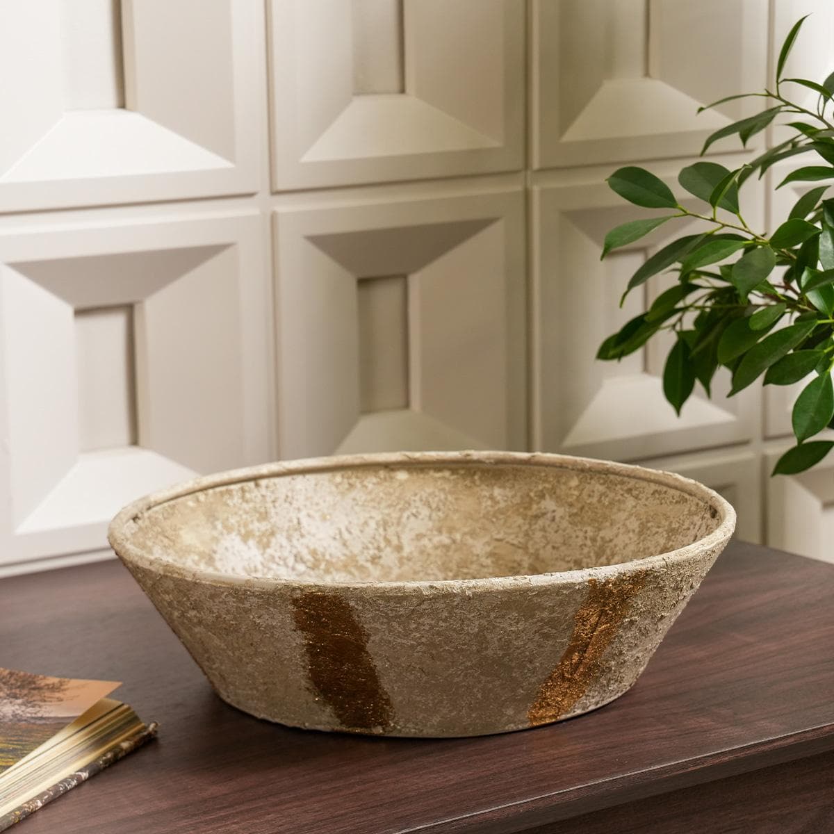 Monroe Deco Bowl Gold/Grey 12X12X12 cm