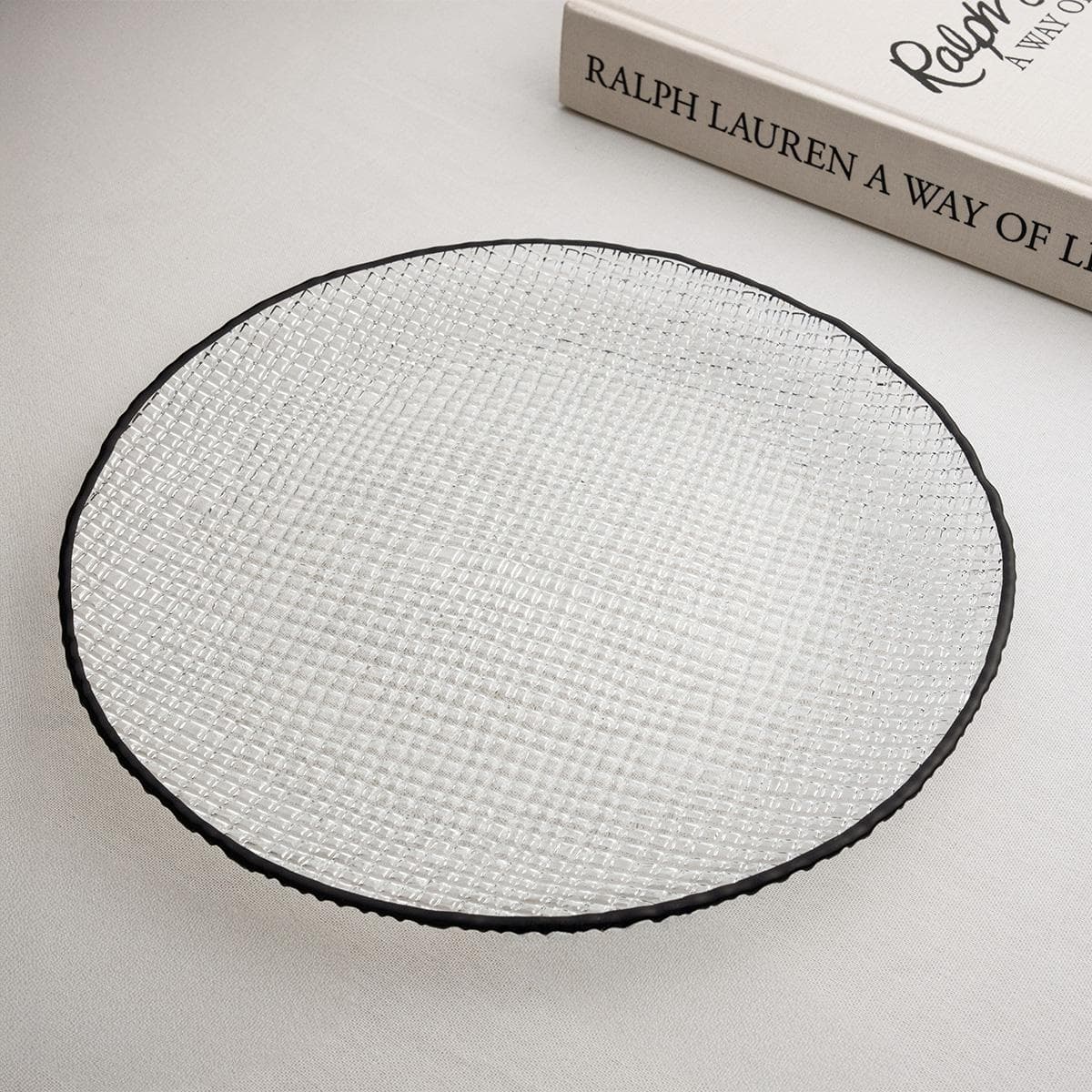 Glow Dinner Plate Black 28X2 cm