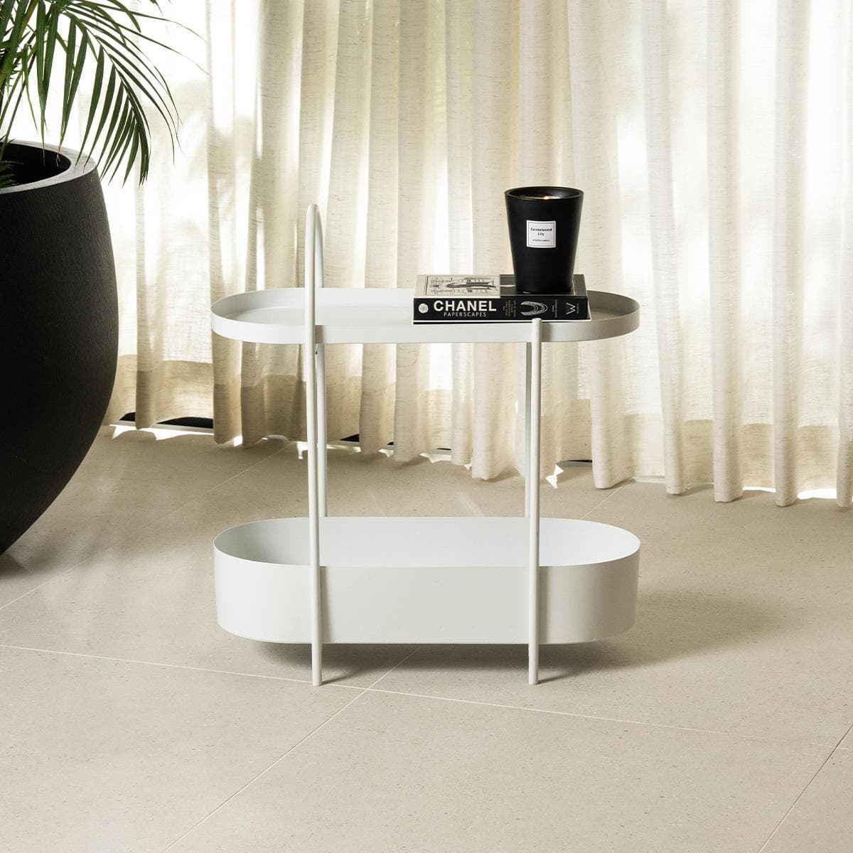 Perla Small Trolley White 31X55 cm