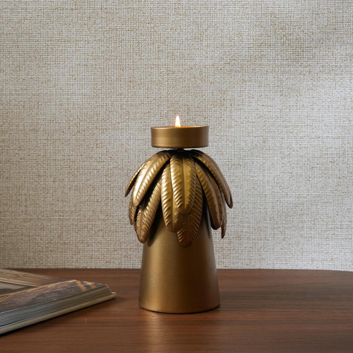 Olive Candle Holder Gold 16X16X18.5 cm