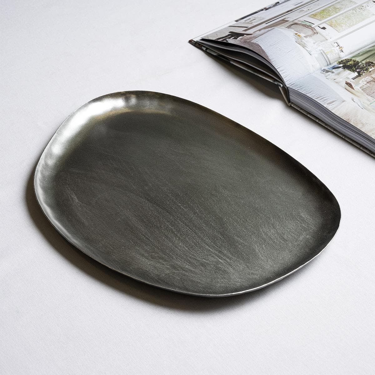 Trix Deco Plate Silver 39X29X2 cm