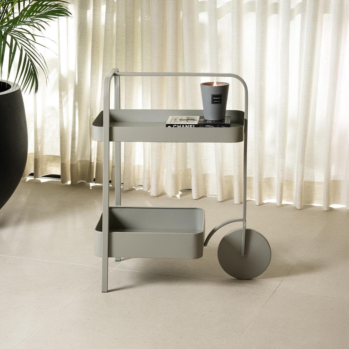 Nawal Small Barcart Grey 60X35 cm
