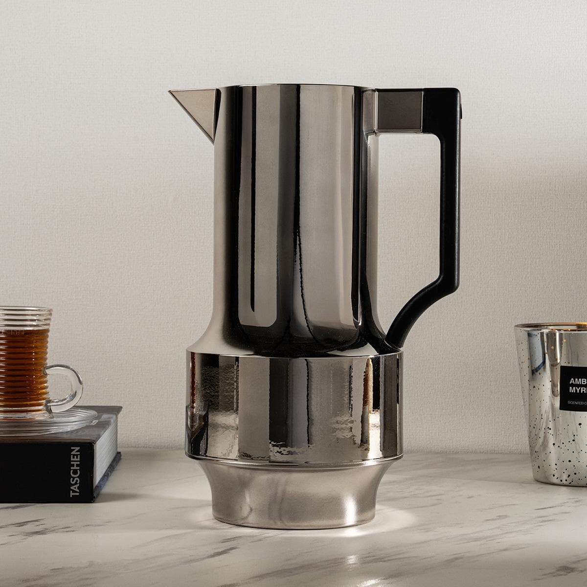 مطّارة شاي جيني فضي 1 لتر