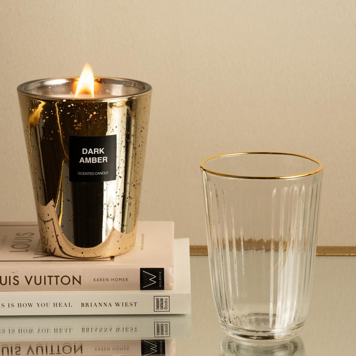 كوب طويل رِبد ذهبي 395 مل