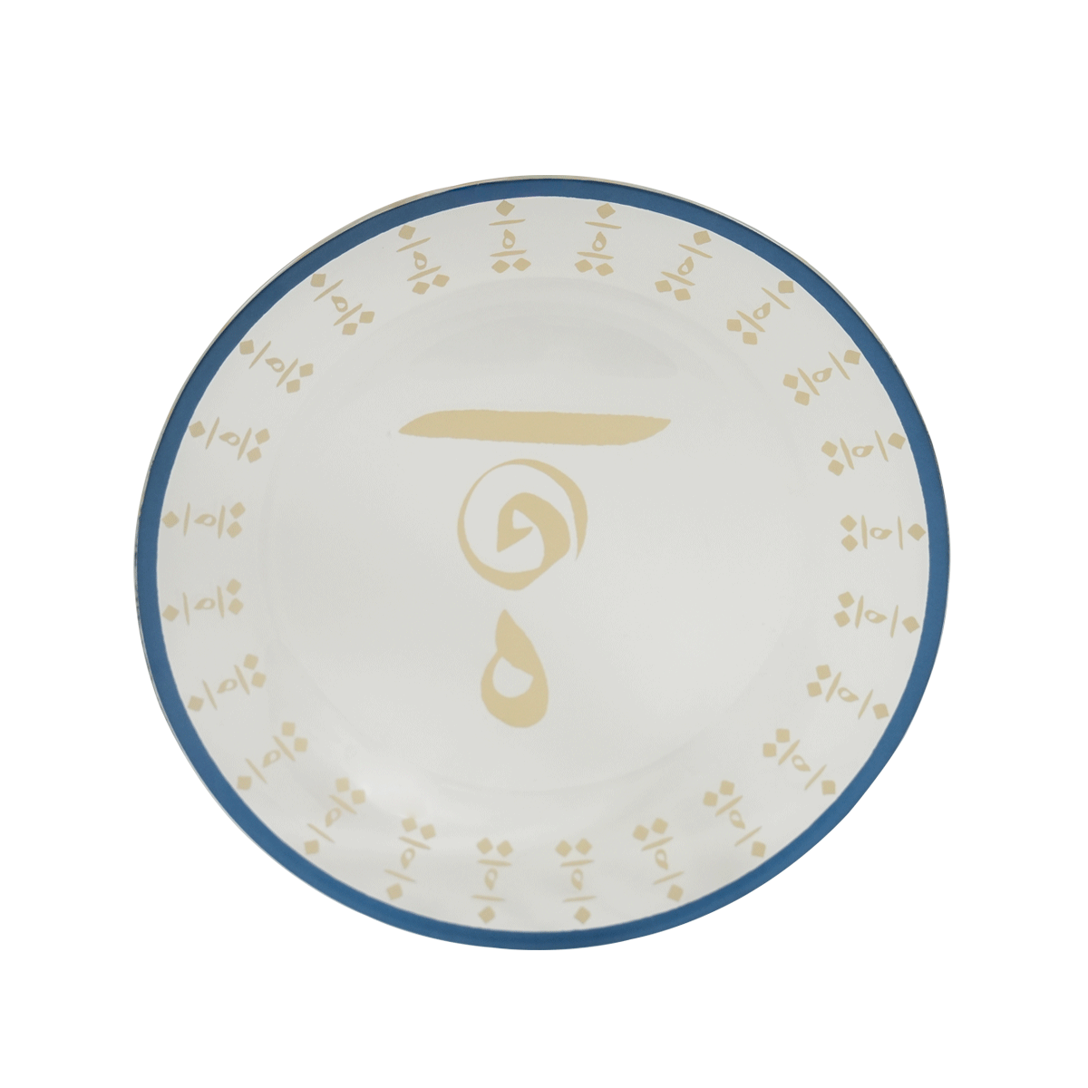 طقم أطباق حلوى لاينز 6 قطع كريمي 17 سم