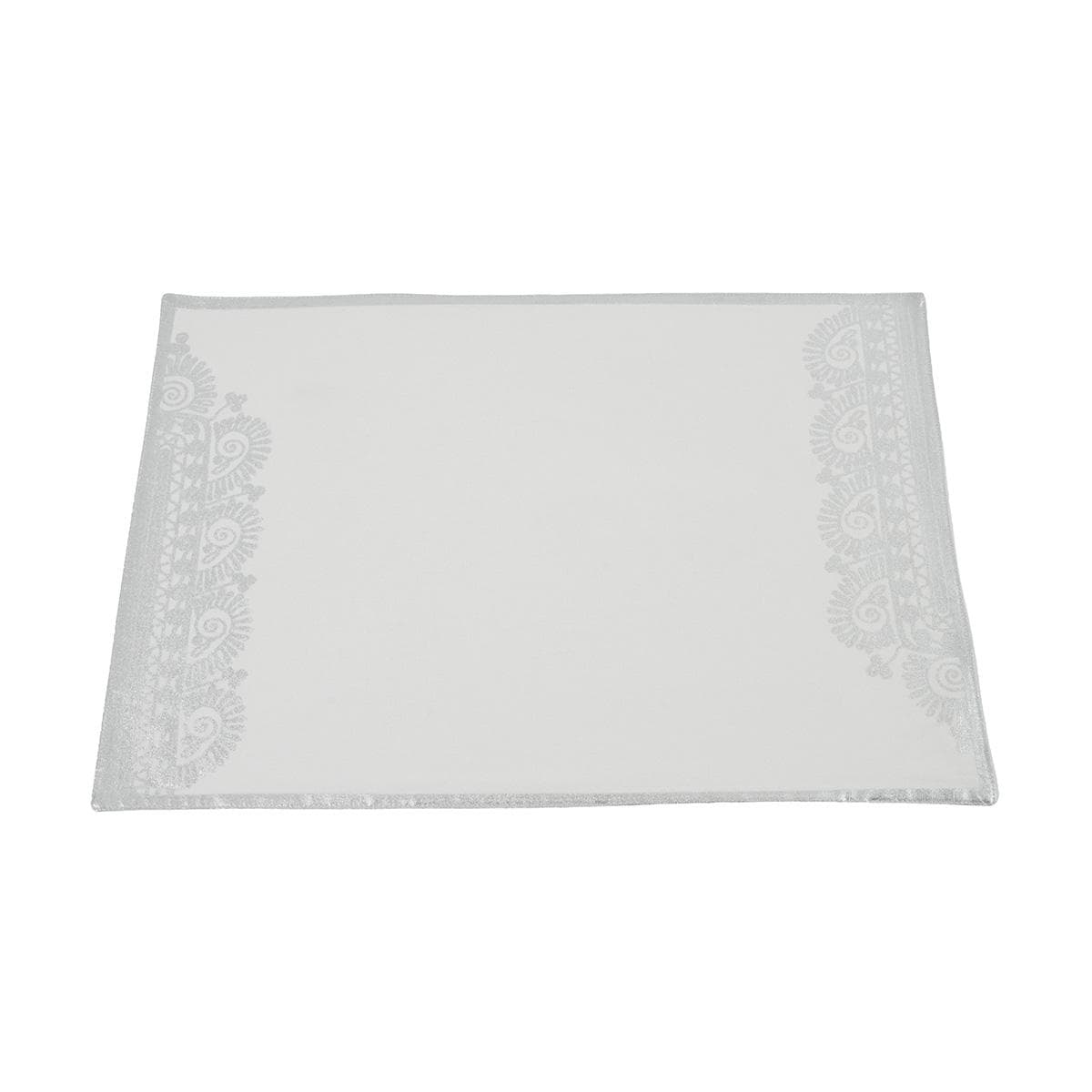 مفرش مائدة ناشيل فضي مطبوع 33×48 سم