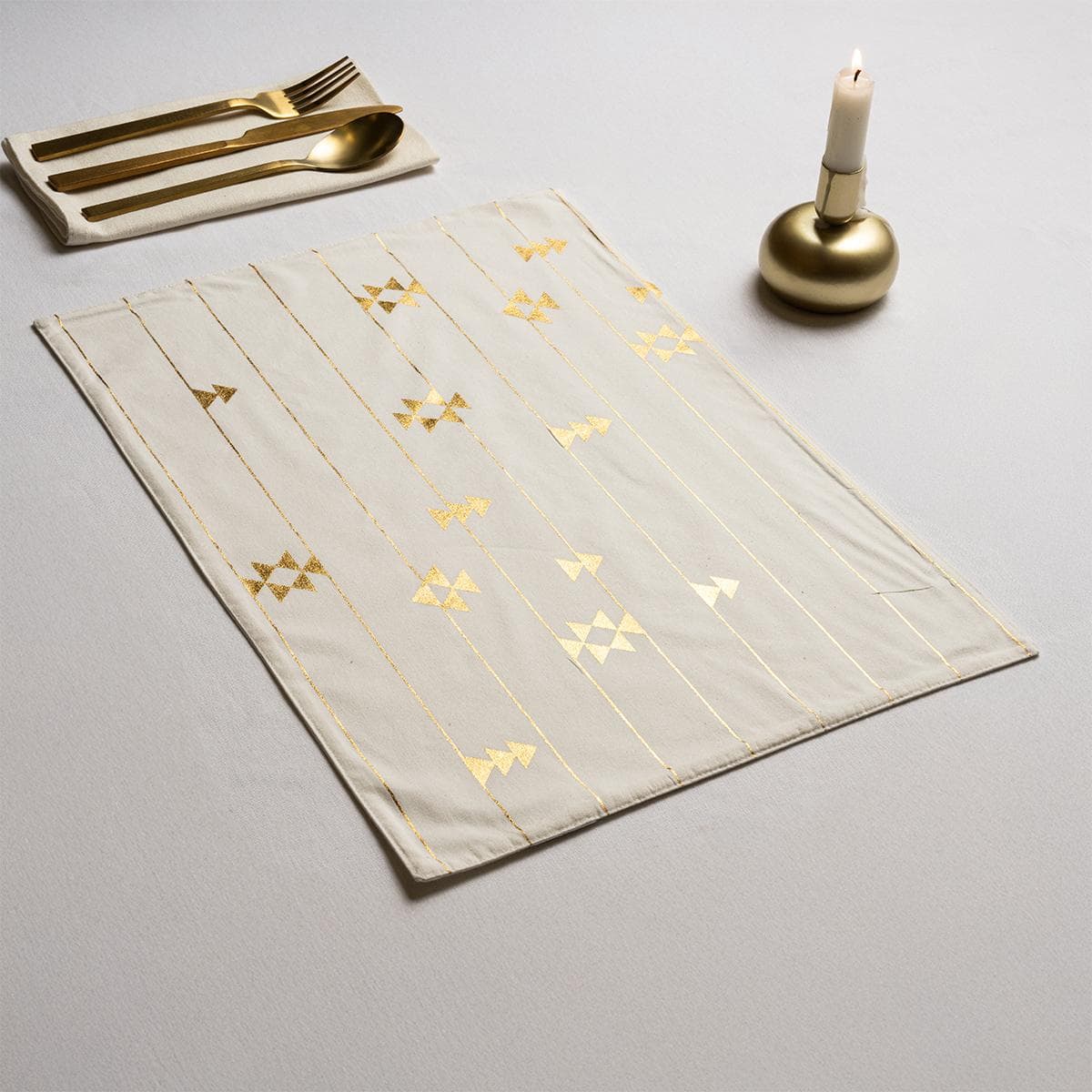 Structure Printed Placemat Gold 33X48 cm
