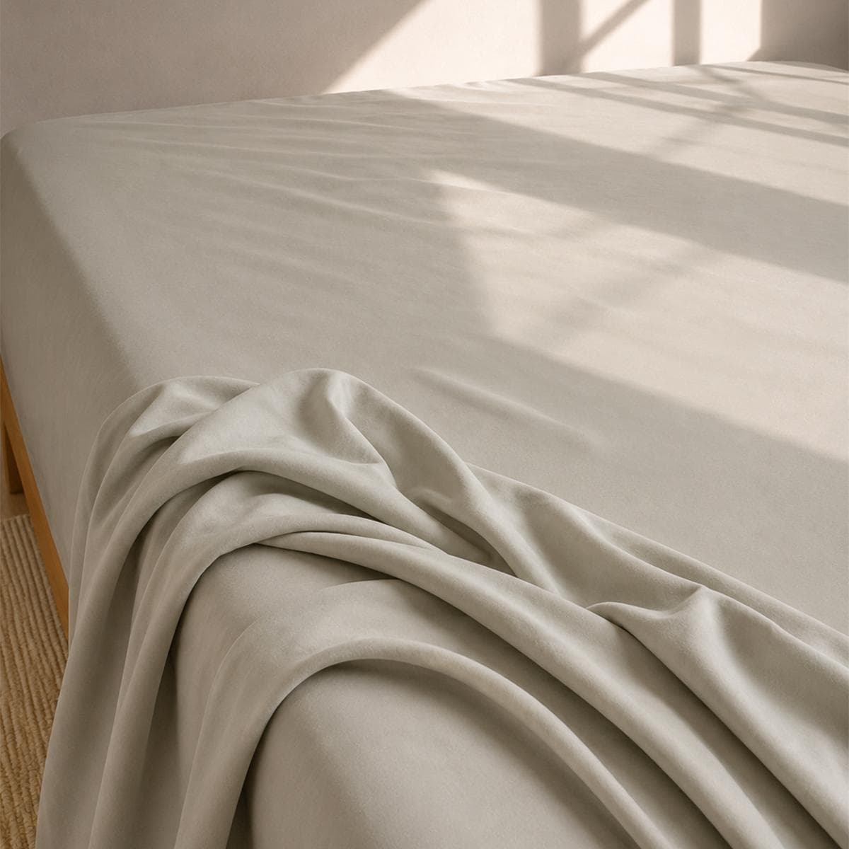 250 Thread Count Cotton Fitted Sheet Stone 160X200 cm