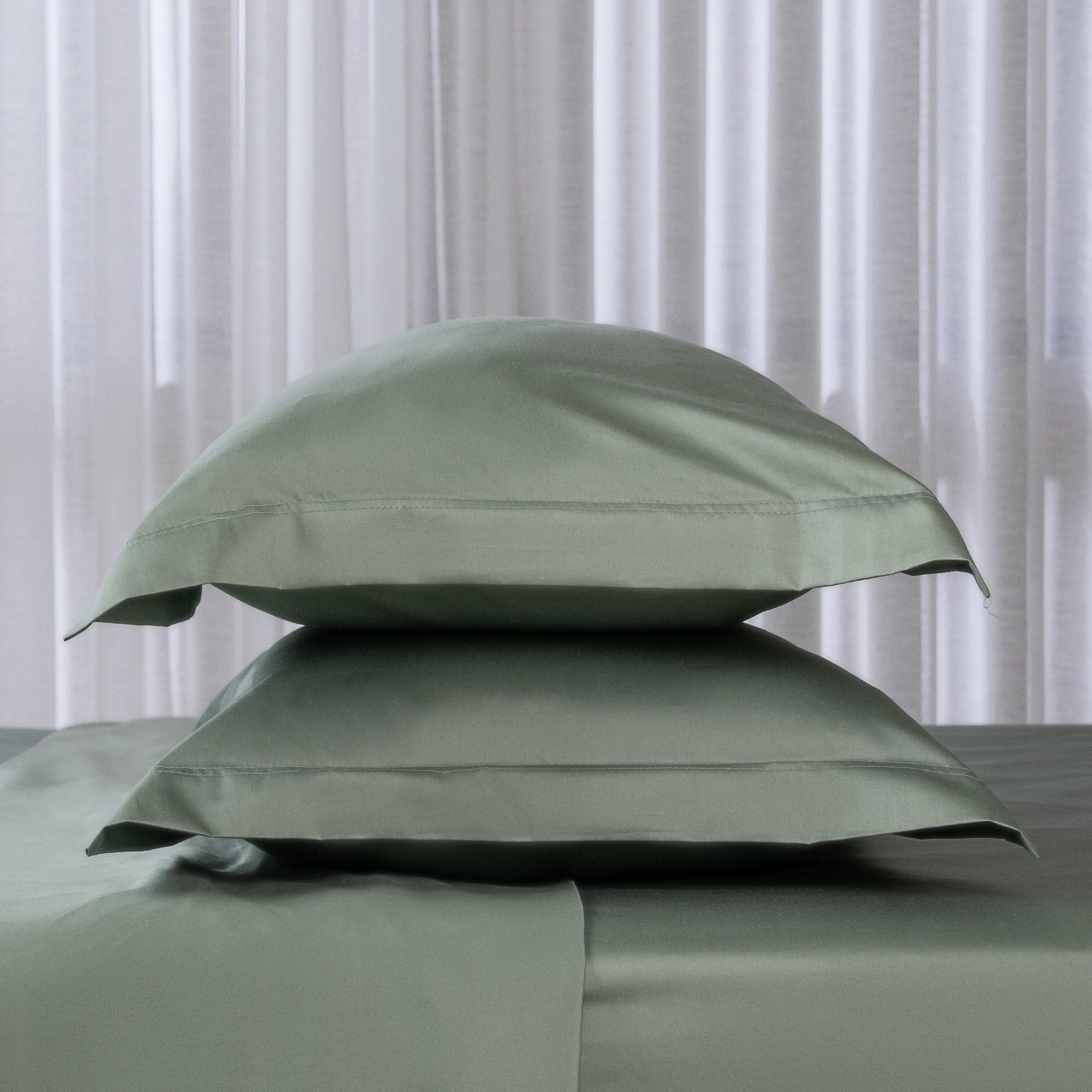 250 Thread Count Cotton Oxford Pillowcase Sage 50X75 cm
