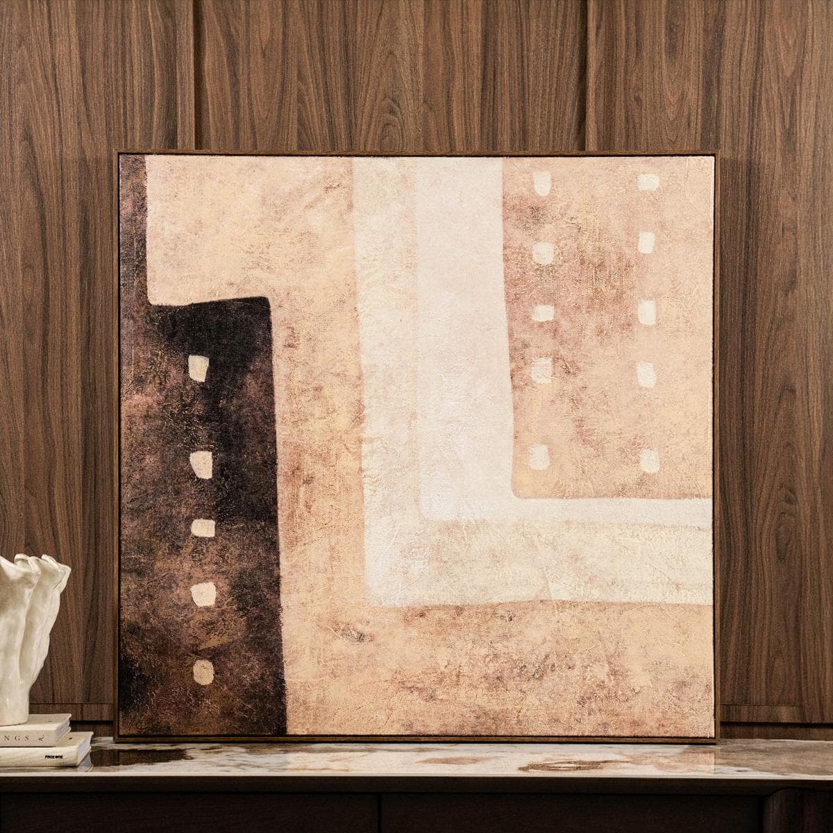 Zea Framed Art Brown 100X100 Cm