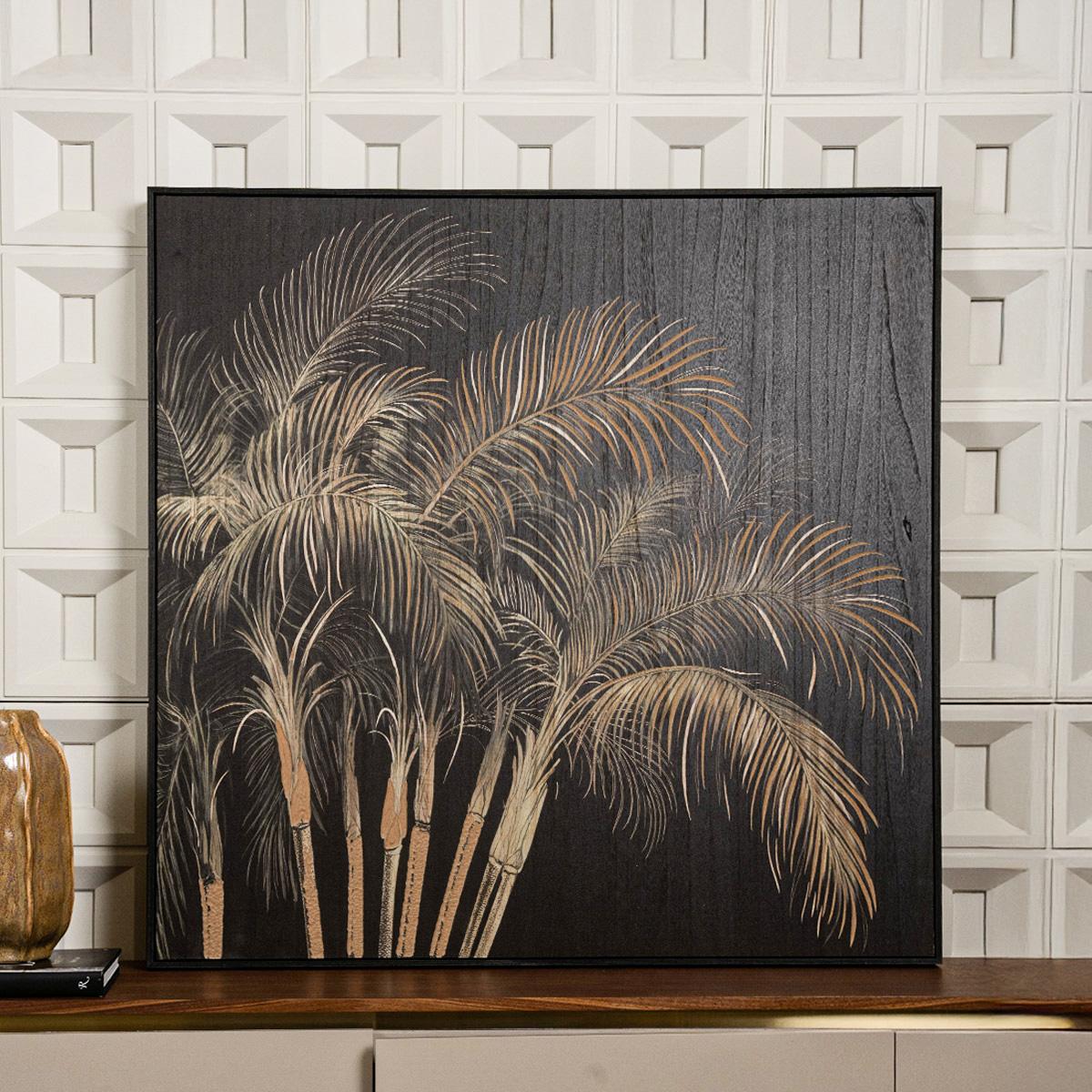 Lumi Framed Art Black 100X100X5 Cm