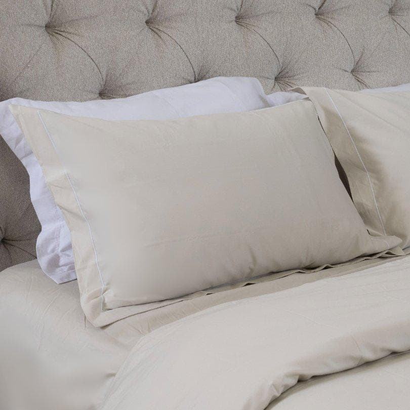 Spencer 600 Thread Count Pillowcase Stone 50X75 cm
