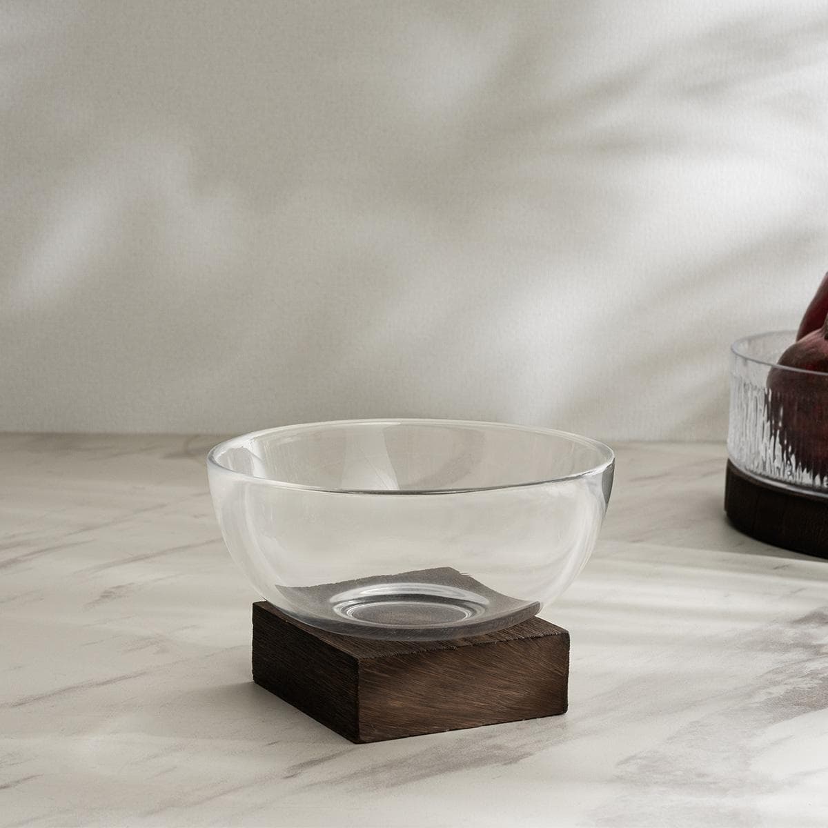 Diaz Glass Bowl Clear/Brown 14.2X9 cm