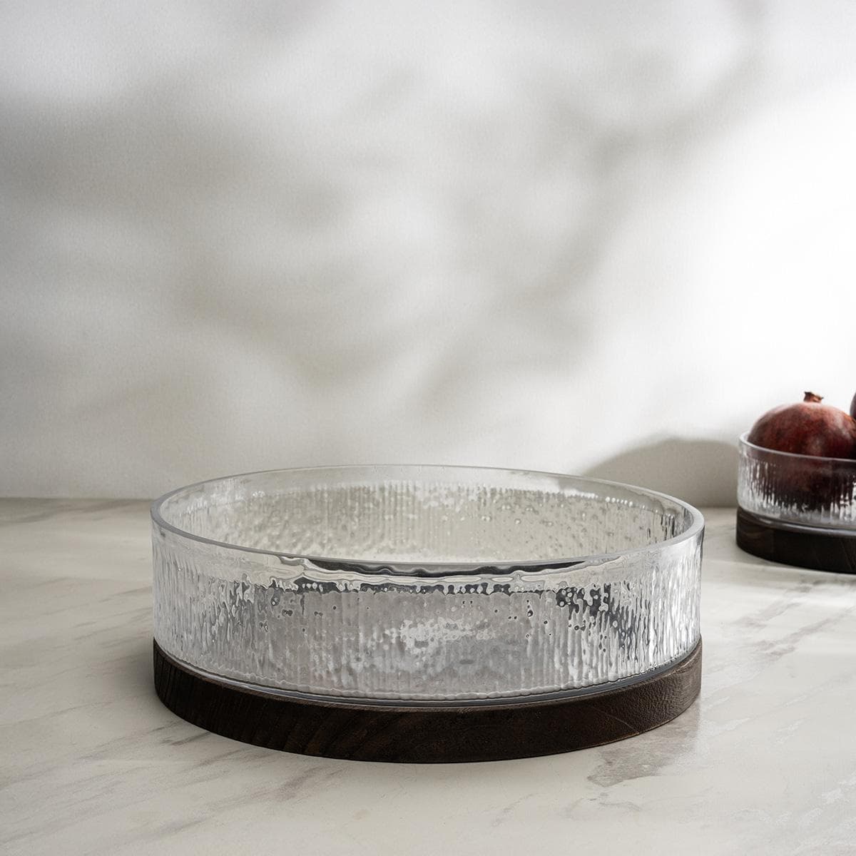Diaz Glass Bowl Clear/Brown 30X13.5 cm