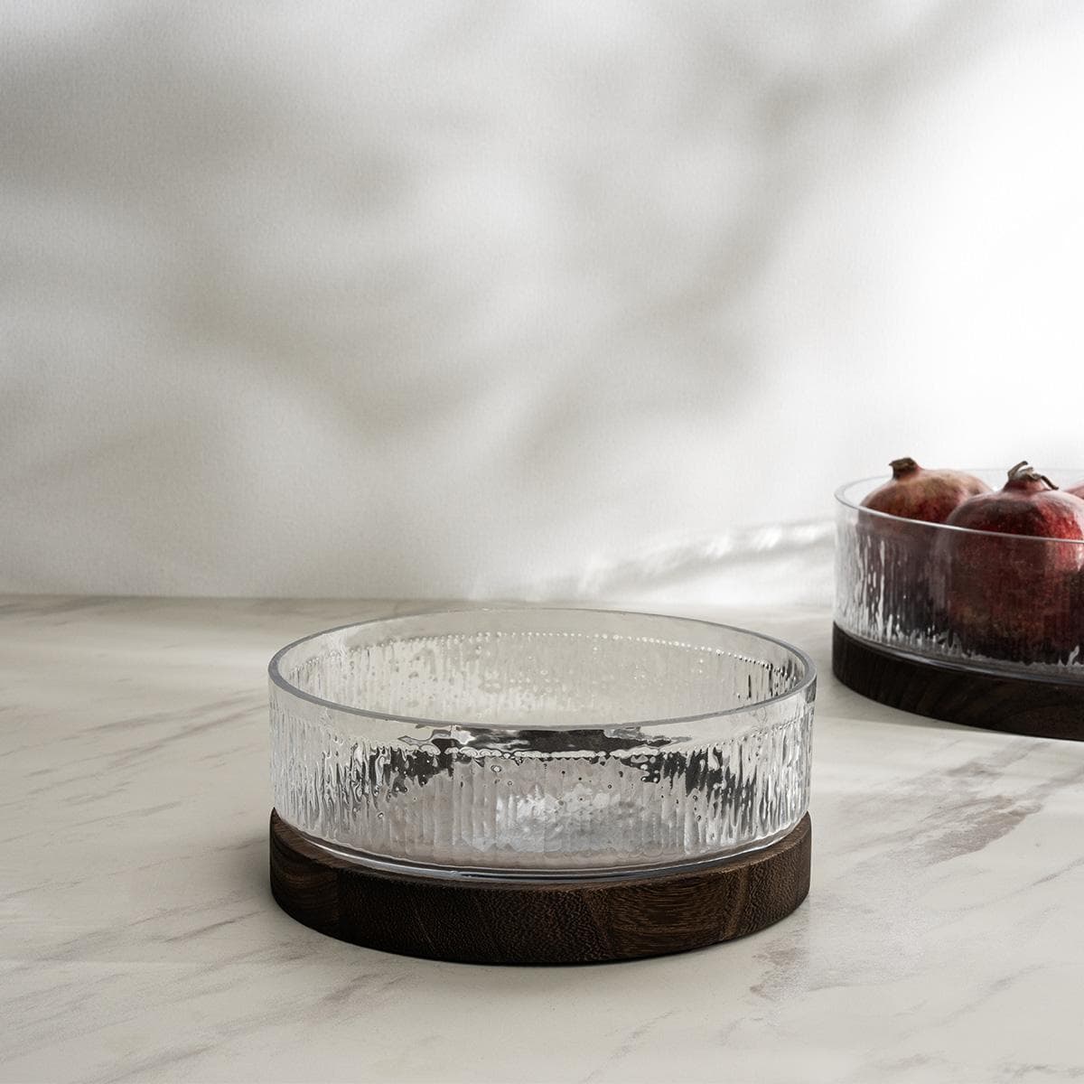 Diaz Glass Bowl Clear/Brown 20X10.5 cm