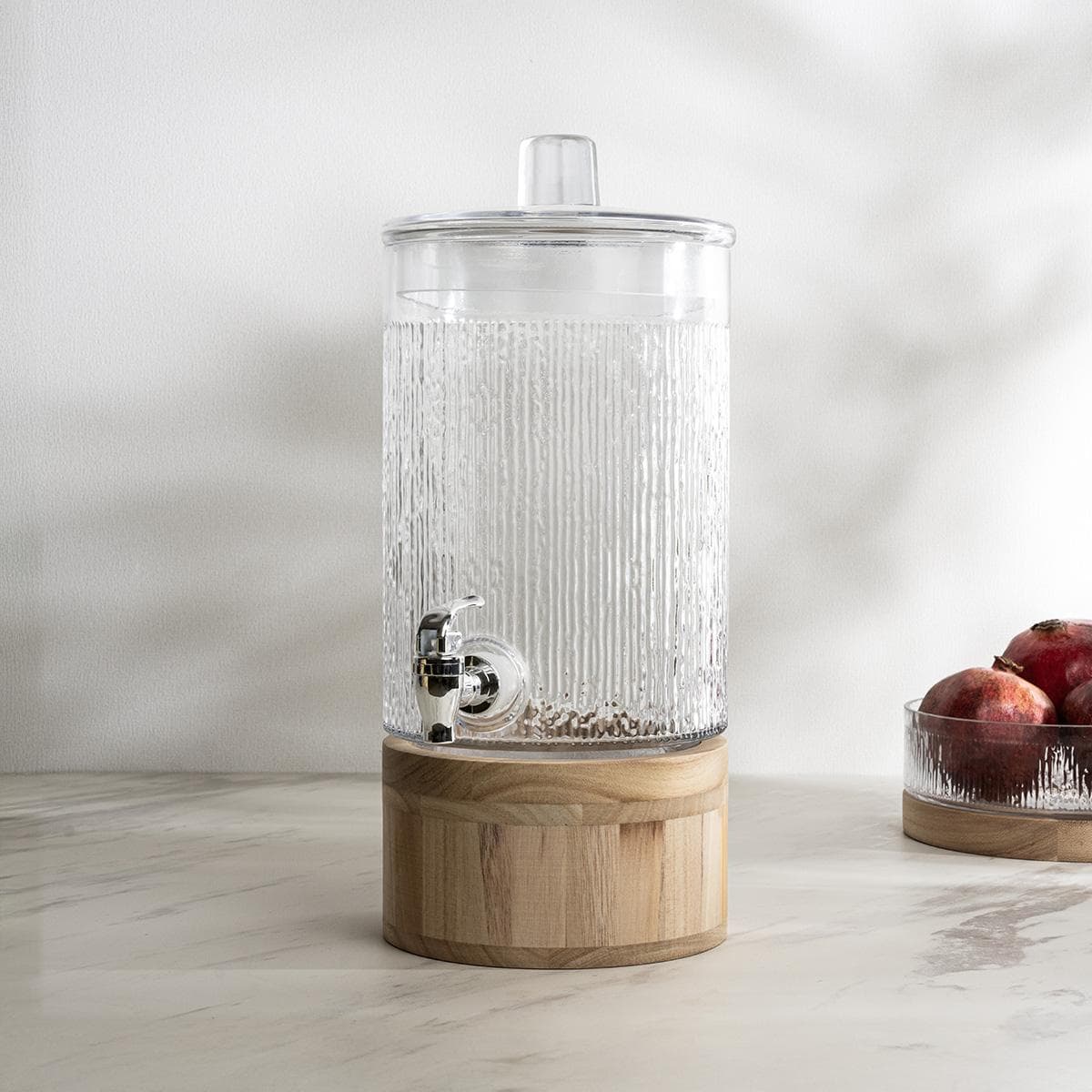 Diaz Dispenser Clear/Beige 18X41 cm