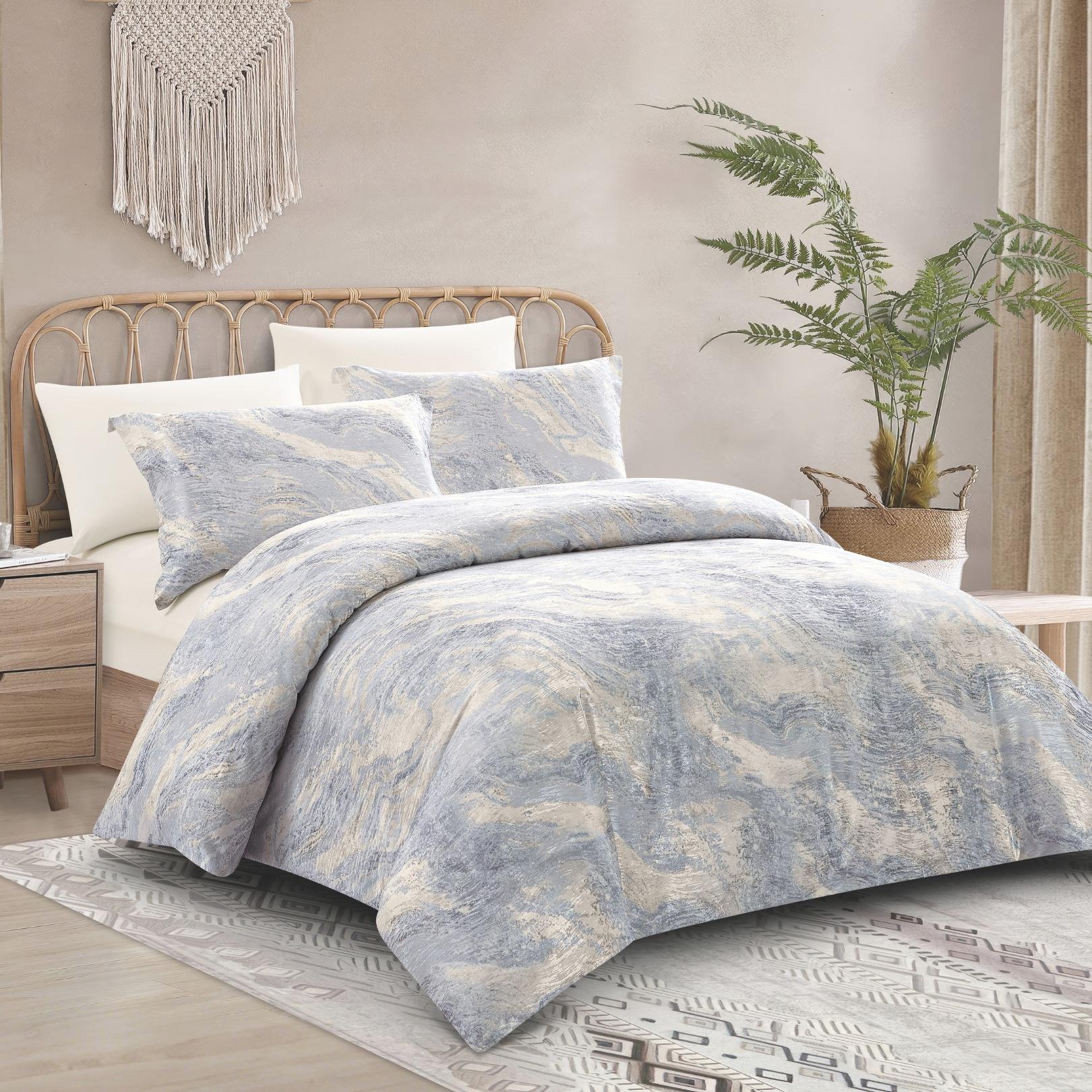 Tess Jacquard Duvet Cover Set 5Pcs Grey 240X220 cm