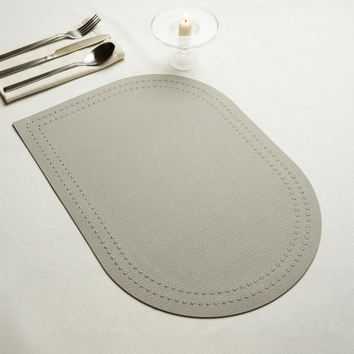 Moe PVC Placemats Set 6Pcs Grey 33X48 cm