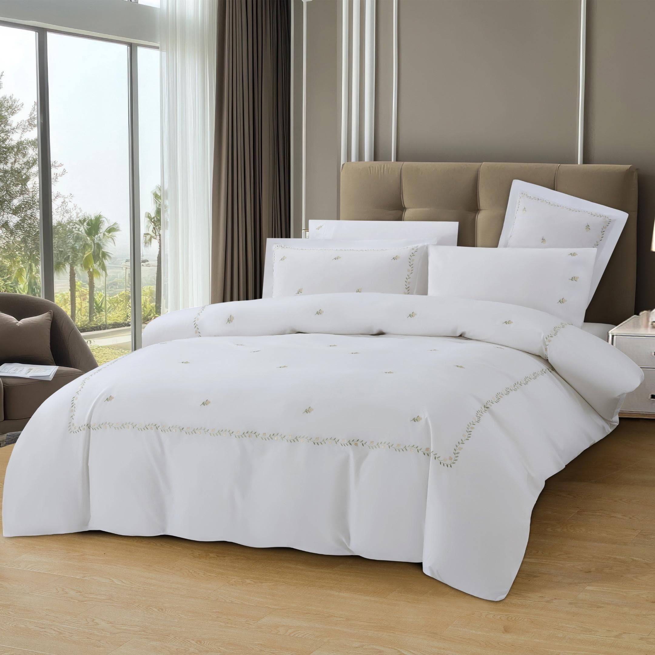 Pome Embroidered Duvet Cover Set 5Pcs Multi 220X240 cm