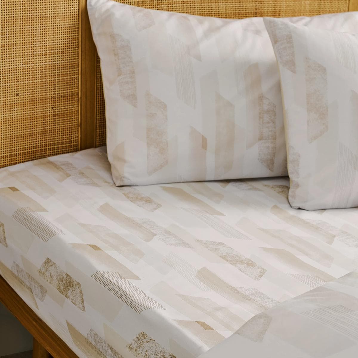 Aspen Fitted Sheet Natural 200X200 cm
