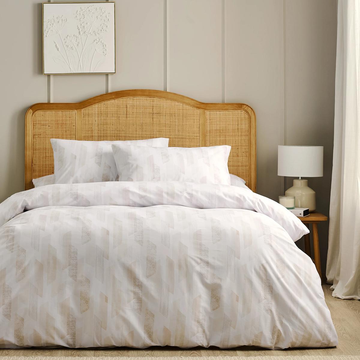 Aspen Printed Comforter Set 3Pcs Natural 240X260 cm