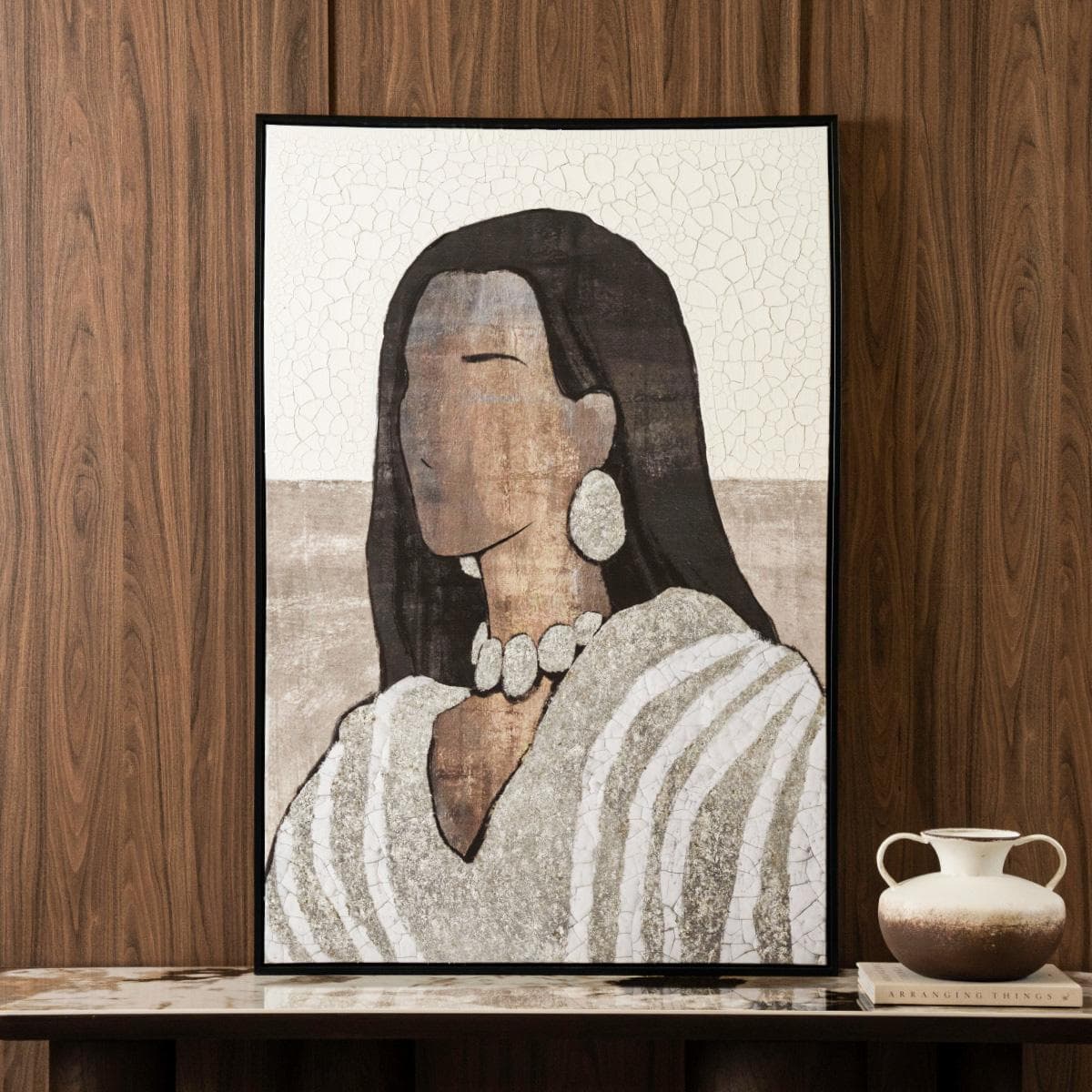 Lina Framed Art Silver 80X120 Cm