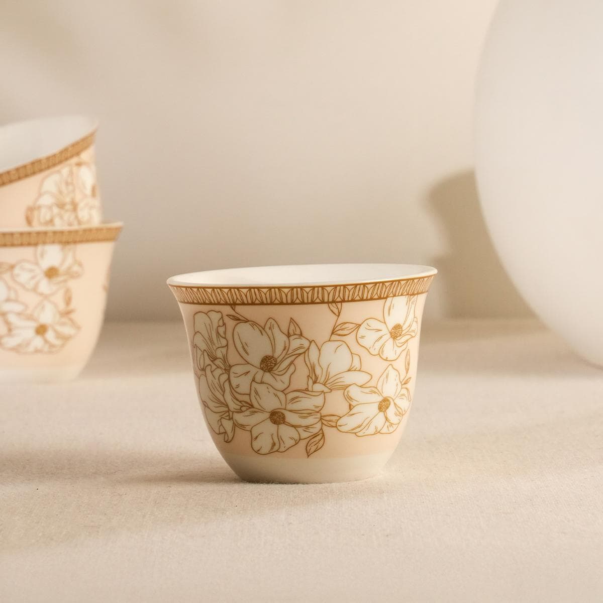 Cici New Bone Gahwa Cup Set 6Pcs Beige