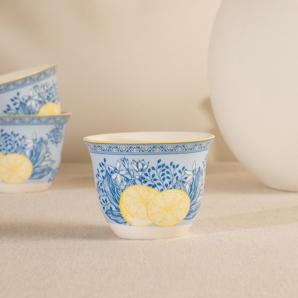 Limon New Bone Gahwa Cup Set 6Pcs Blue