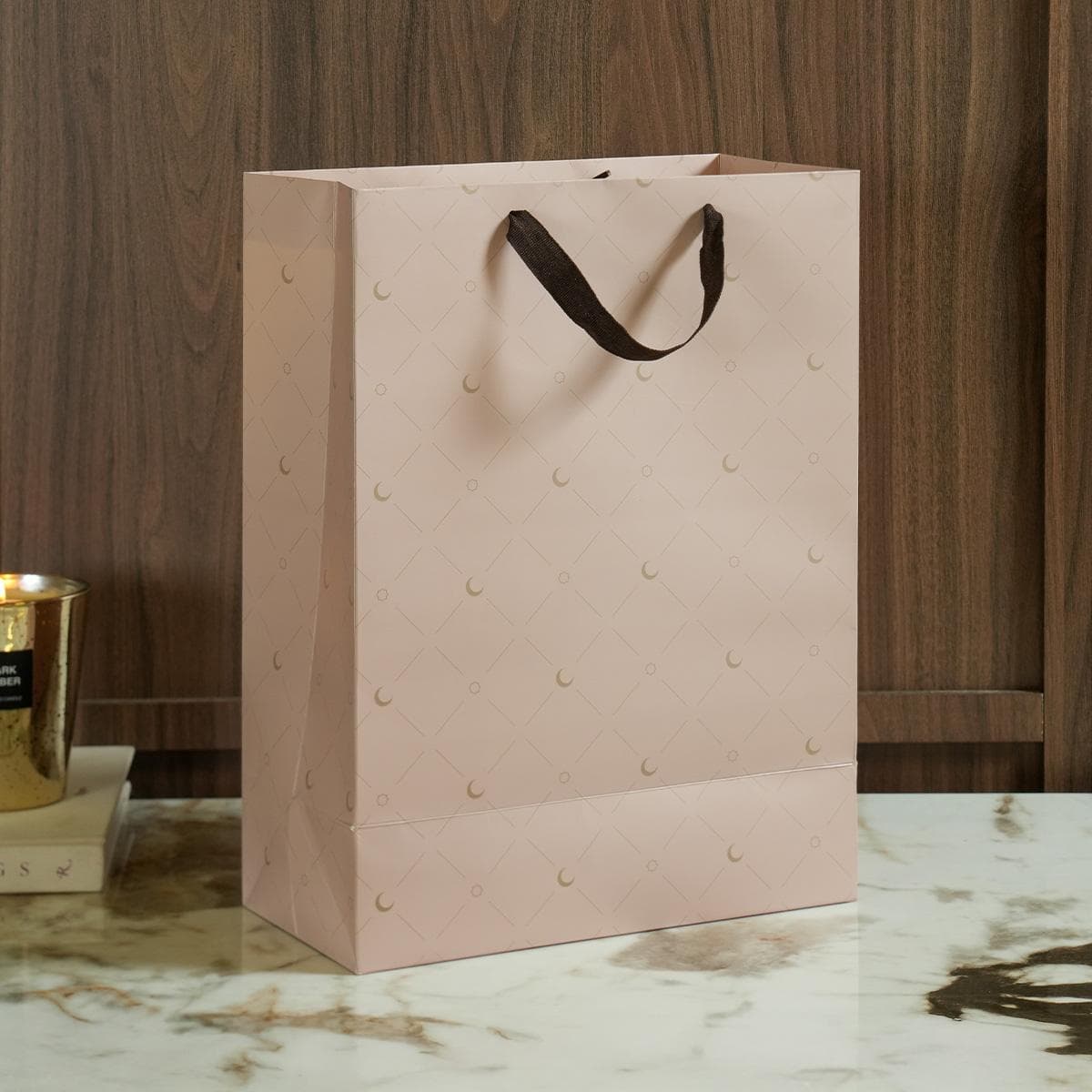 Anwar Gift Bag Beige 30X15X40 cm
