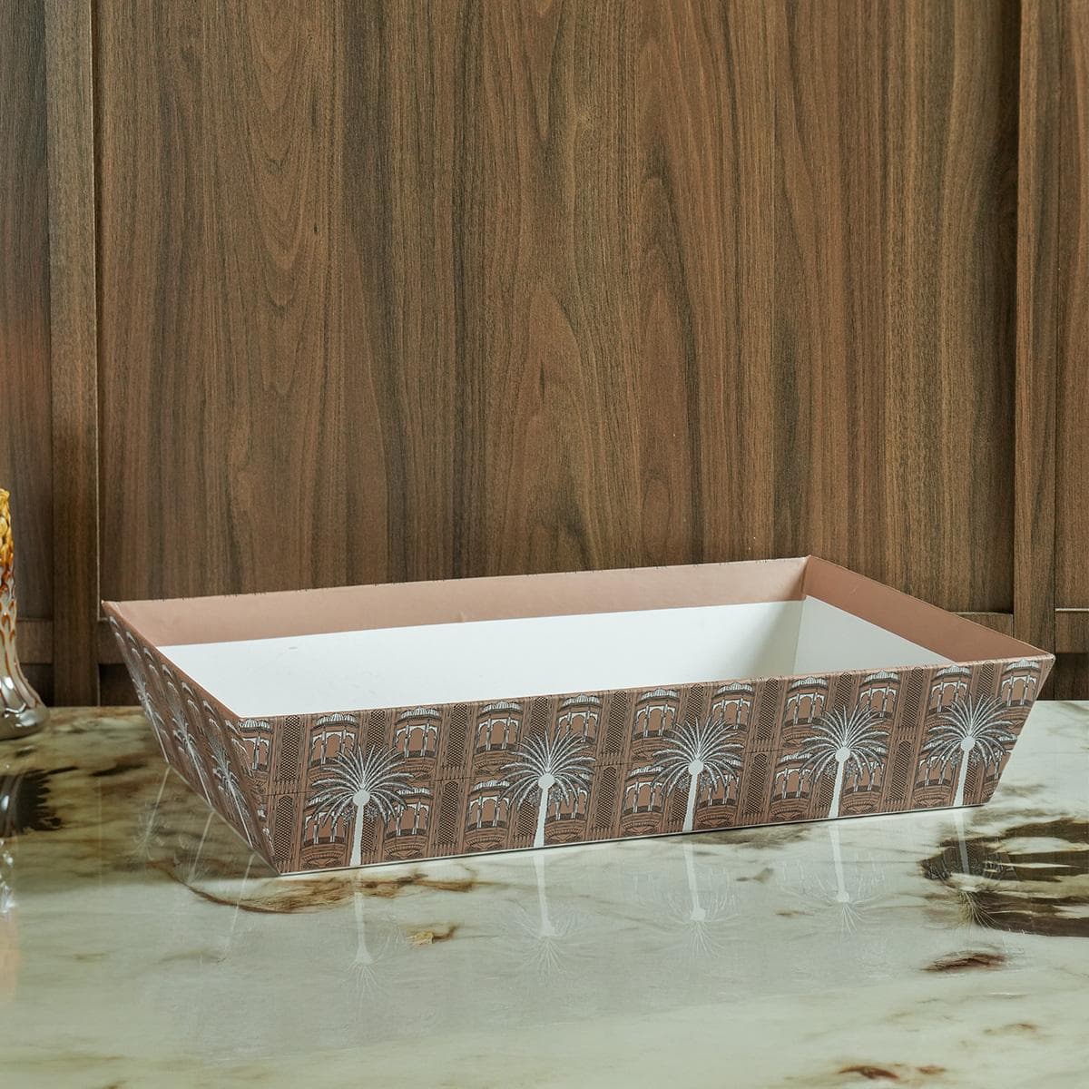 Simra Tray Box Beige 45X10X30 cm