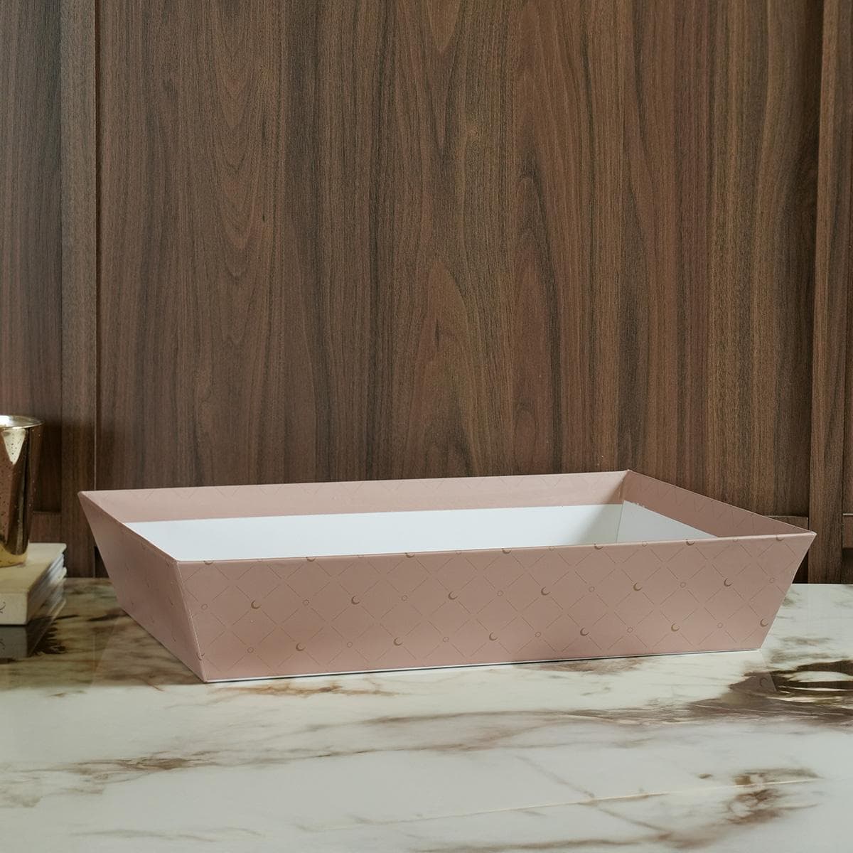 Anwar Tray Box Beige 45X10X30 cm