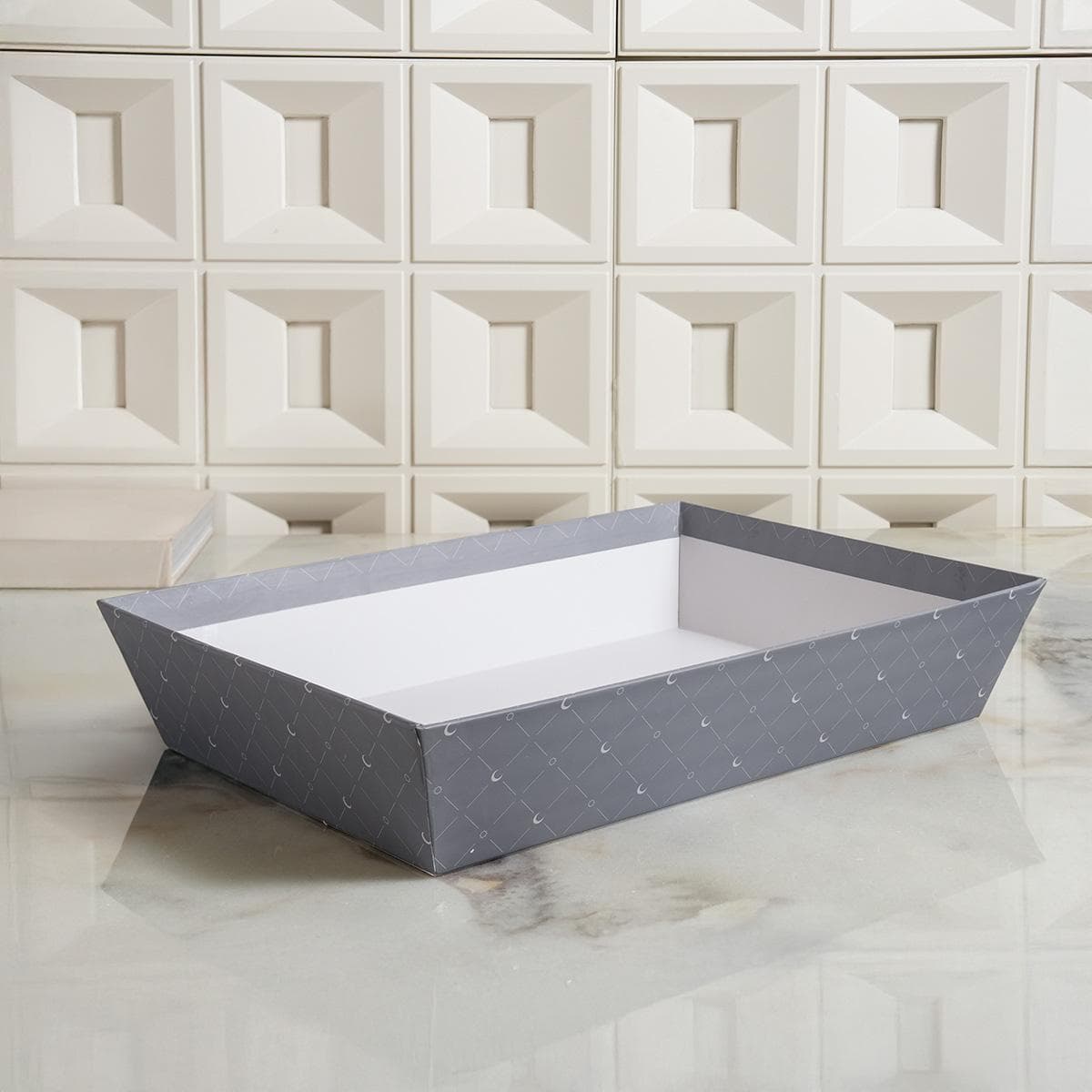 Anwar Tray Box Grey 45X10X30 cm