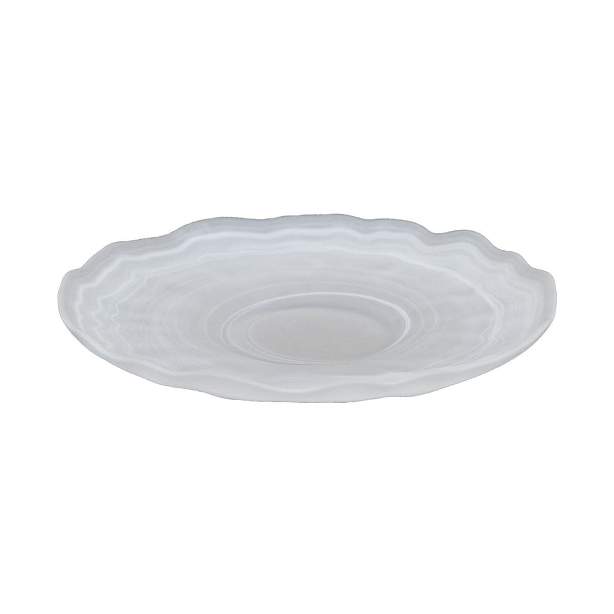 Foggy Side Plate White 23X3 cm