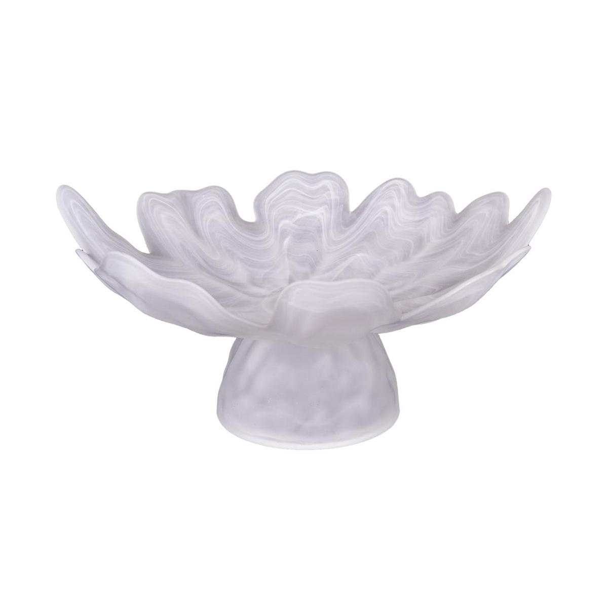 Foggy Footed Plate White 32X17 cm